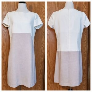AmberLeaf colorblock linen dress